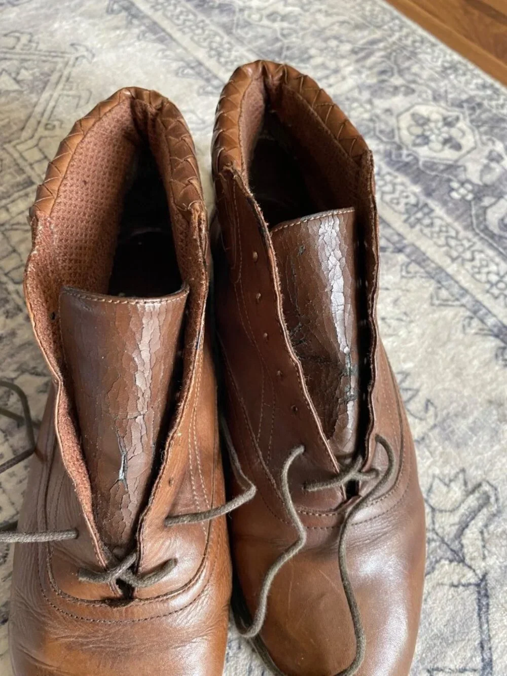 Mootsies Tootsies Hopscotch Womens Brown Leather Ankle Boots Size 10 Booties VTG